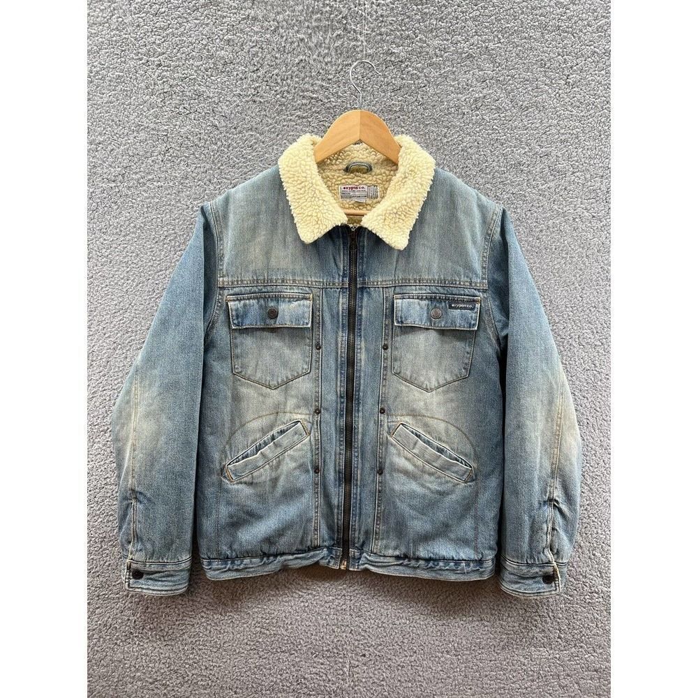 Oxygen Co. Vintage Sherpa Lined Denim Jacket Size Medium